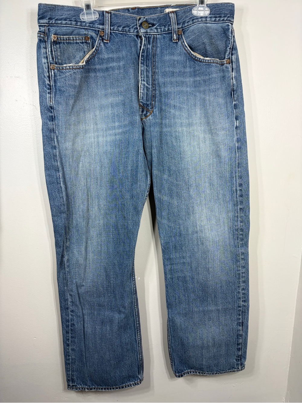 RL Jeans Co Ralph Lauren Ashmore Mens 36x30 Straight Blue Jeans 100% Cotton